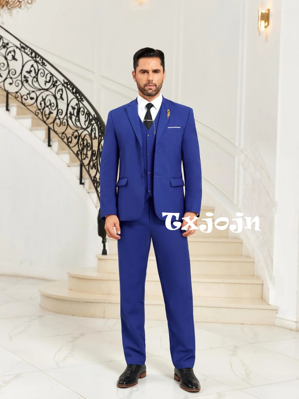 Men Formal Party Wear Outfit - New Blue Men's Slim Fit Suits