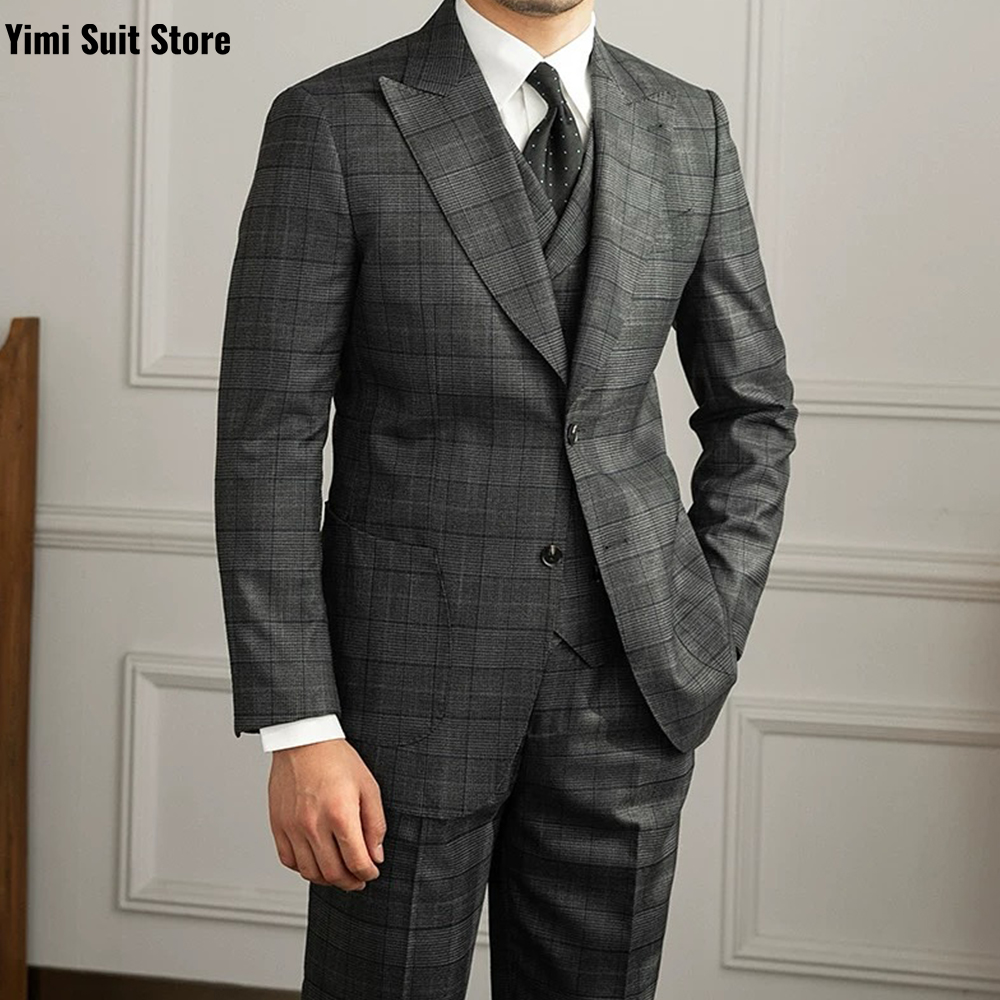 YiMinpwp Men's Suit 3Pcs Set P - Men Formal Wear Modern ulasan dan harga