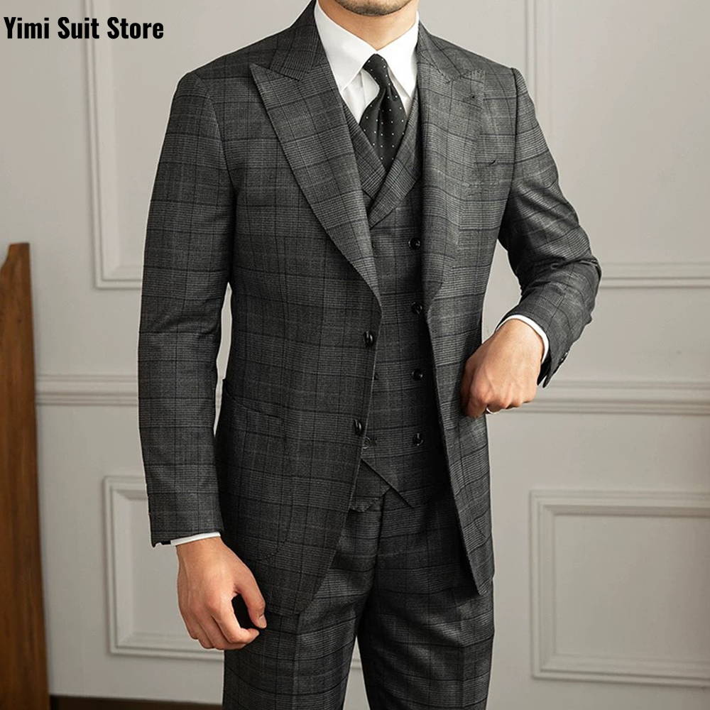 YiMinpwp Men's Suit 3Pcs Set P - Men Formal Wear Modern ulasan dan harga