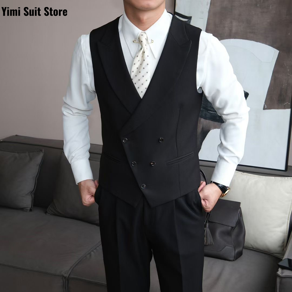 Black High Quality Men's Suits - Men Formal Wear Modern ulasan dan harga