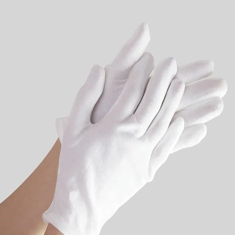 1pair White Cotton Gloves Men  - Formal Wear Gloves Men ulasan dan harga