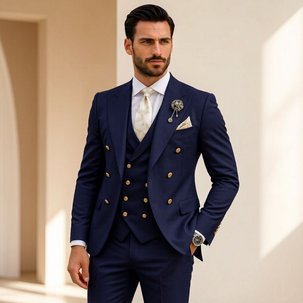 Men Ivory Wedding Suit Slim Fi - Men Formal Wear Modern ulasan dan harga