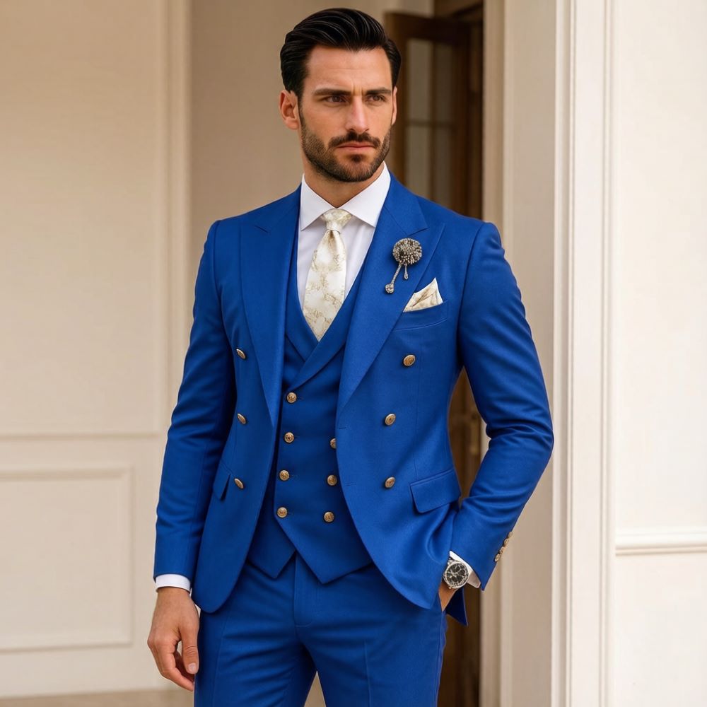 Men Ivory Wedding Suit Slim Fi - Men Formal Wear Modern ulasan dan harga