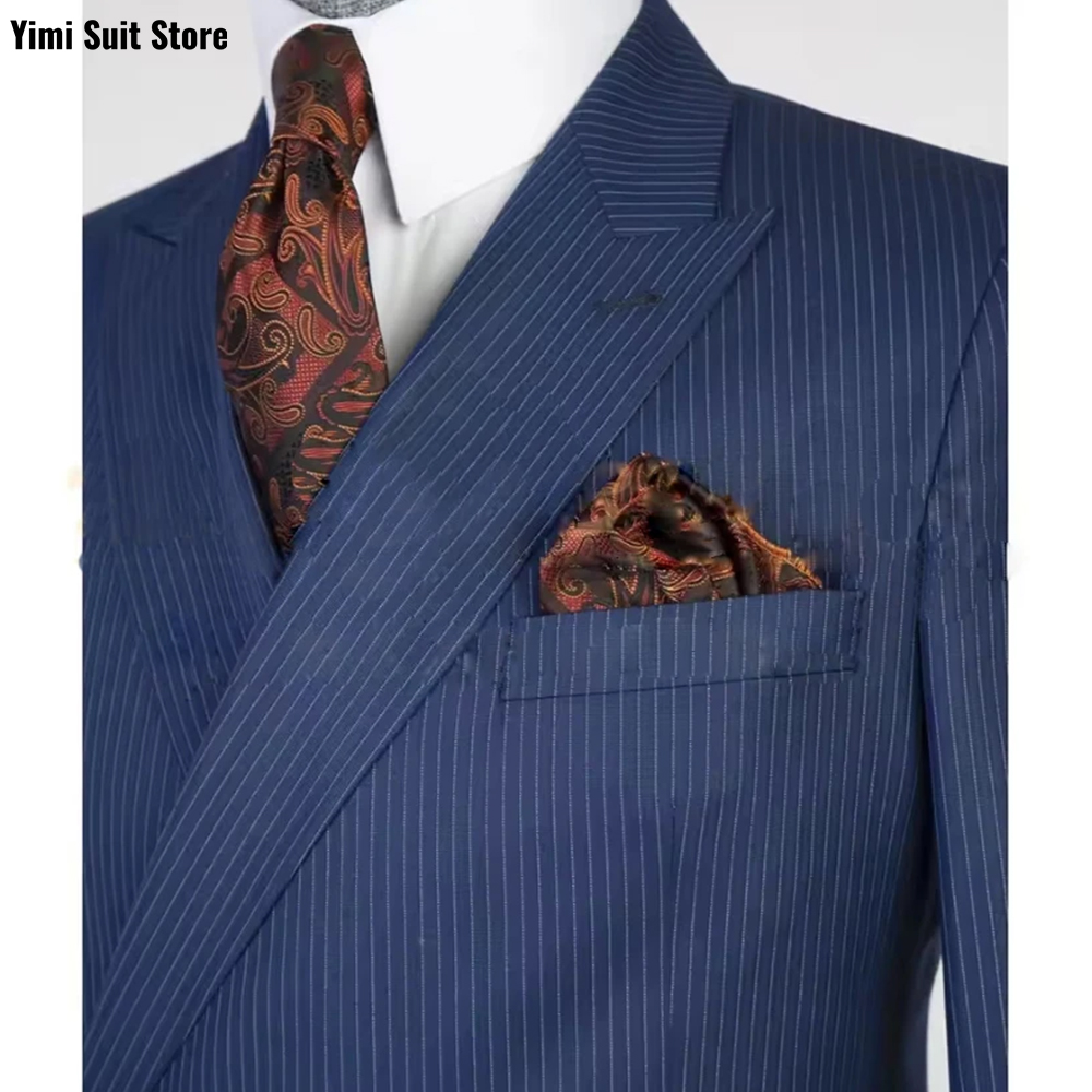 Pinstripe Men Suits 2 Pieces O - Men Formal Wear Modern ulasan dan harga