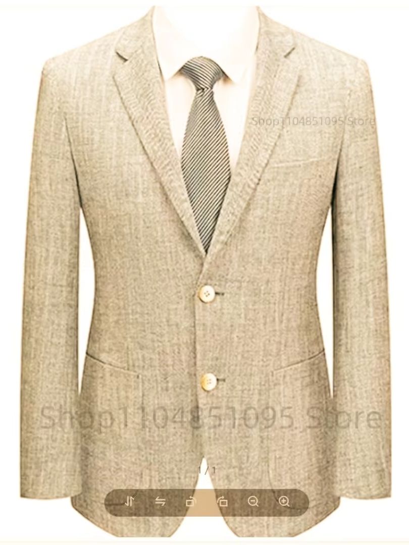 Men's Slim Fit Linen Suit Blaz - Men Linen Formal Wear ulasan dan harga