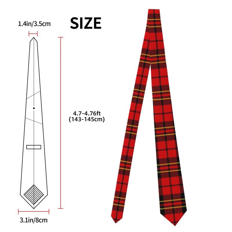 Scottish Tartan Men's Necktie  - Men Formal Wear Red ulasan dan harga