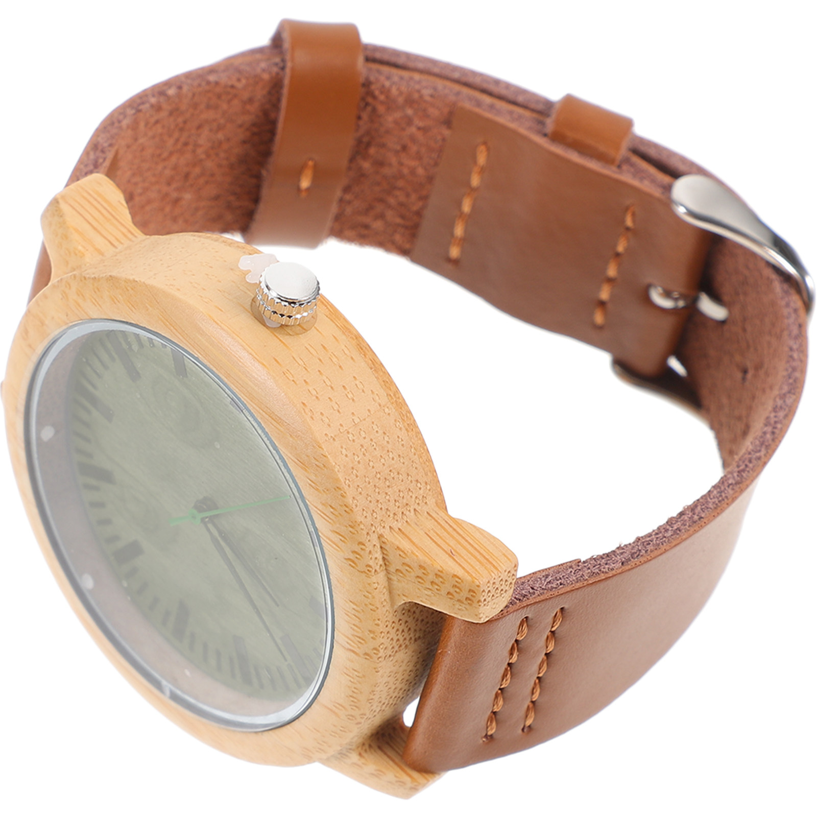 1Pcs Wooden Bamboo Watch for M - Men'S Formal Wear Watches ulasan dan harga