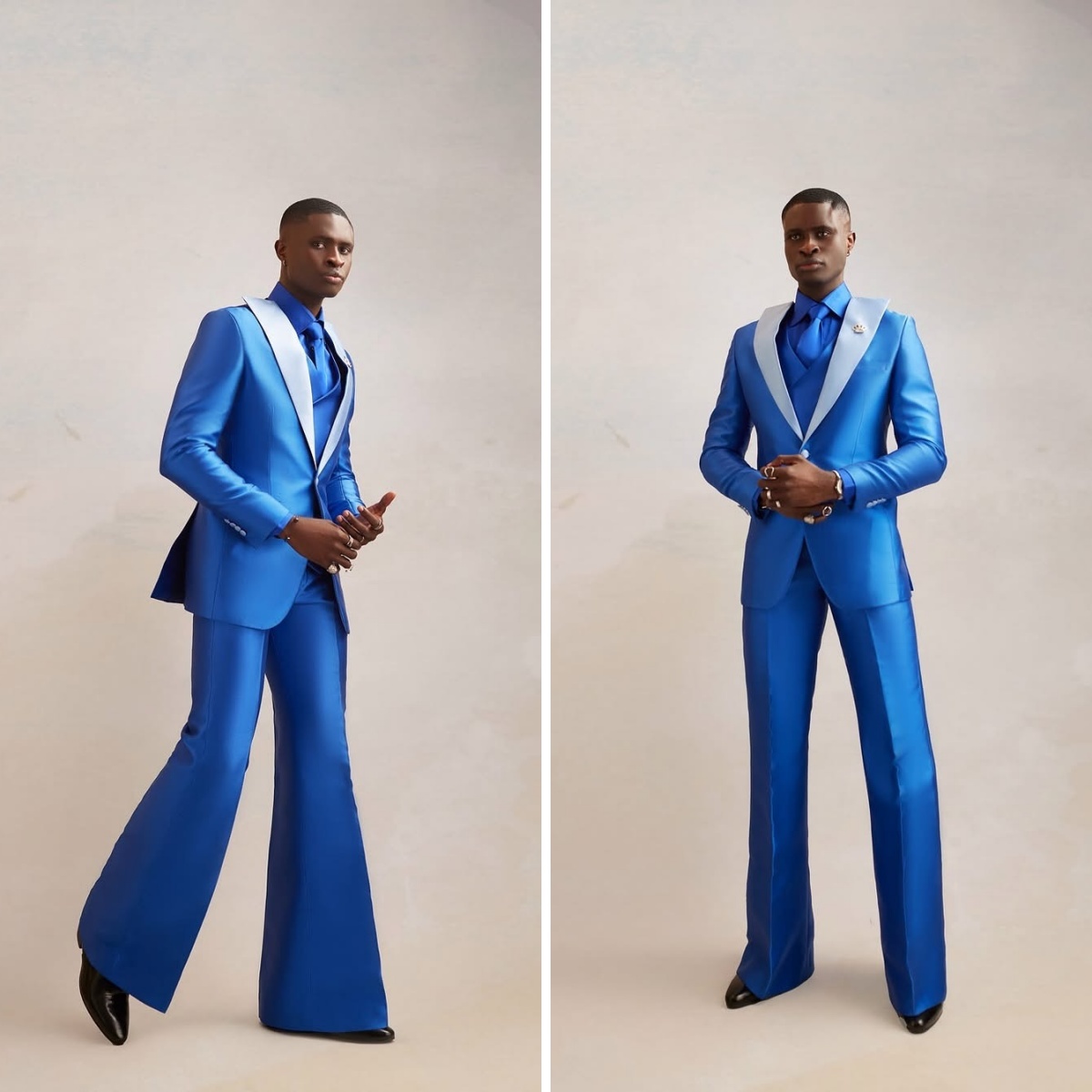 Satin Men Suit Set 3 Pcs Blaze - Men Formal Wear Modern ulasan dan harga
