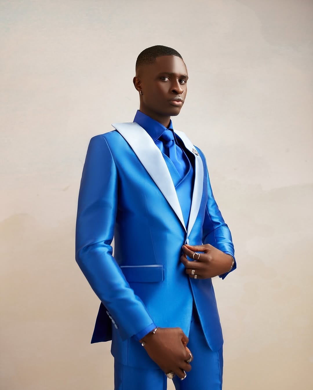 Satin Men Suit Set 3 Pcs Blaze - Men Formal Wear Modern ulasan dan harga