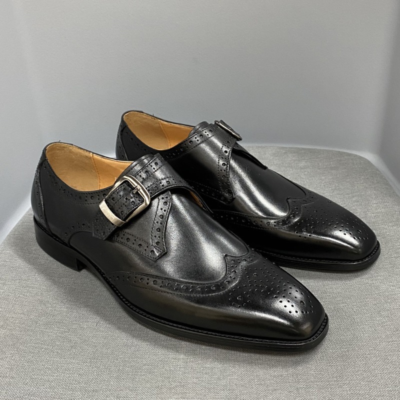 Men's Casual Shoes Carving Lea - Men Formal Party Wear Outfit ulasan dan harga