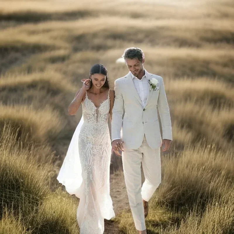 Linen Wedding Tuxedo For Men S - Men Linen Formal Wear ulasan dan harga