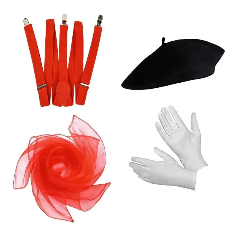 4PCS Men Women Mime Costume Ha - Formal Wear Gloves Men ulasan dan harga