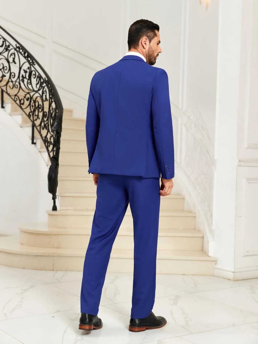 New Blue Men's Slim Fit Suits  - Men Formal Party Wear Outfit ulasan dan harga