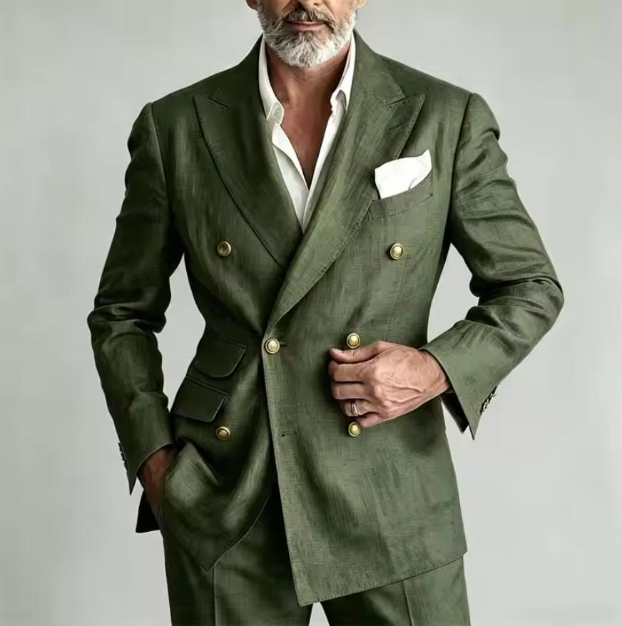 Men's Linen Suit Blazer Jacket - Men Linen Formal Wear ulasan dan harga