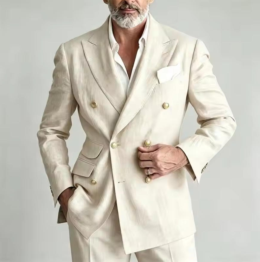 Men's Linen Suit Blazer Jacket - Men Linen Formal Wear ulasan dan harga