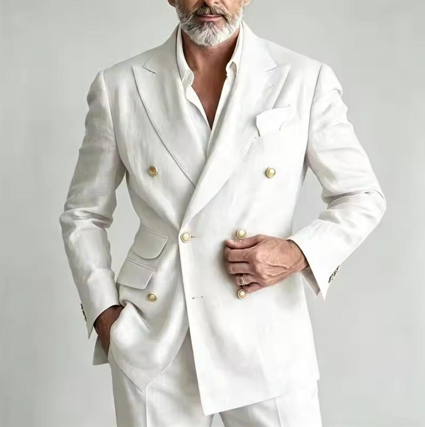 Men's Linen Suit Blazer Jacket - Men Linen Formal Wear ulasan dan harga