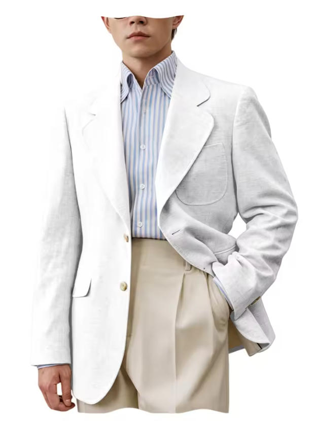 Only Linen Men's Blazer 1PCS B - Men Linen Formal Wear ulasan dan harga