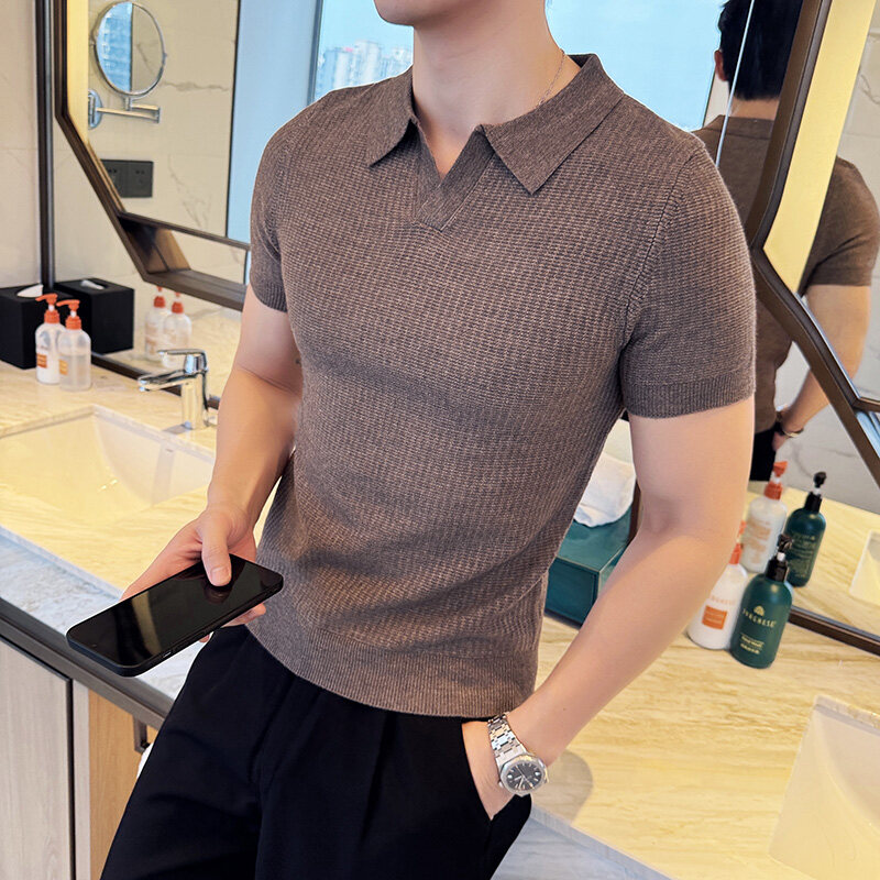 Men's Slim Fit Polo Collar Jac - Men Formal Wear Modern ulasan dan harga