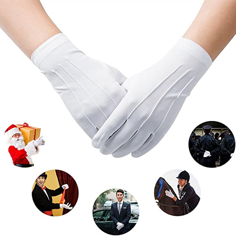 4PCS White Cotton Gloves Men F - Formal Wear Gloves Men ulasan dan harga