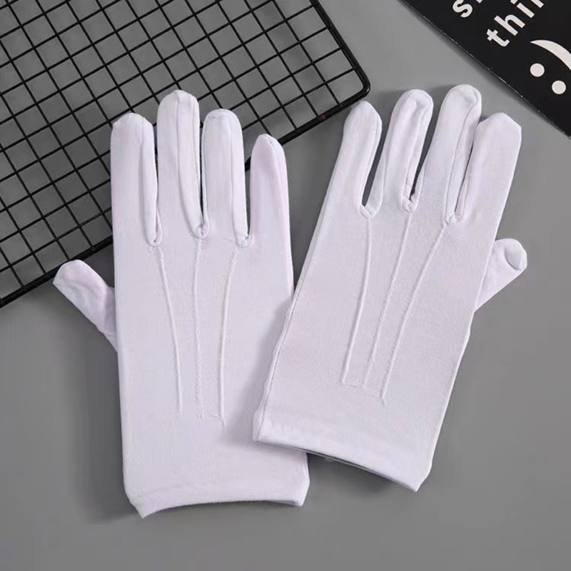 4PCS White Cotton Gloves Men F - Formal Wear Gloves Men ulasan dan harga