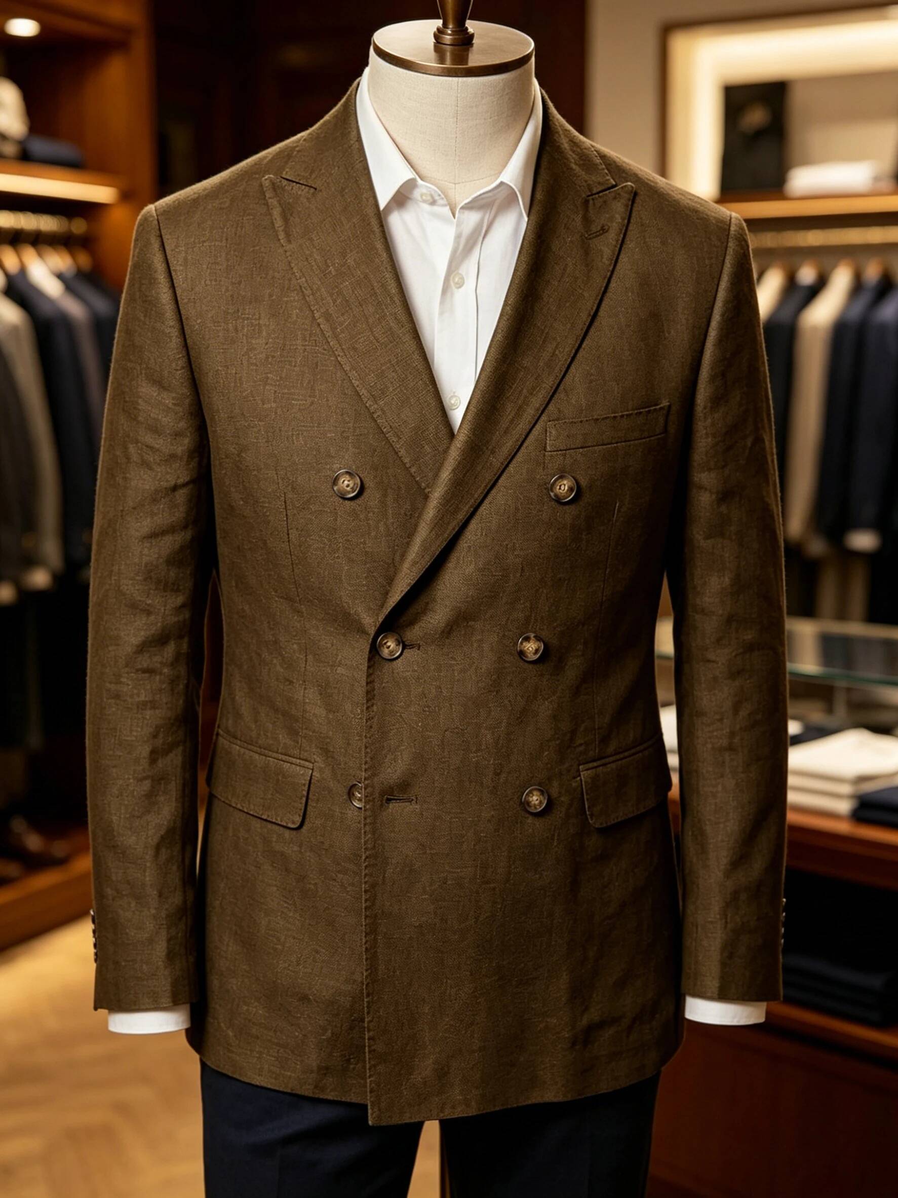 Men's Sport Coat Summer Double - Men Linen Formal Wear ulasan dan harga