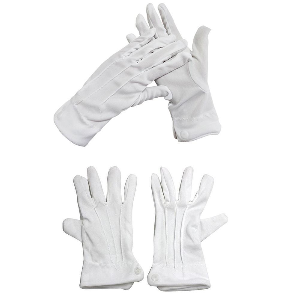 1 Pair White Cotton Gloves Adu - Formal Wear Gloves Men ulasan dan harga