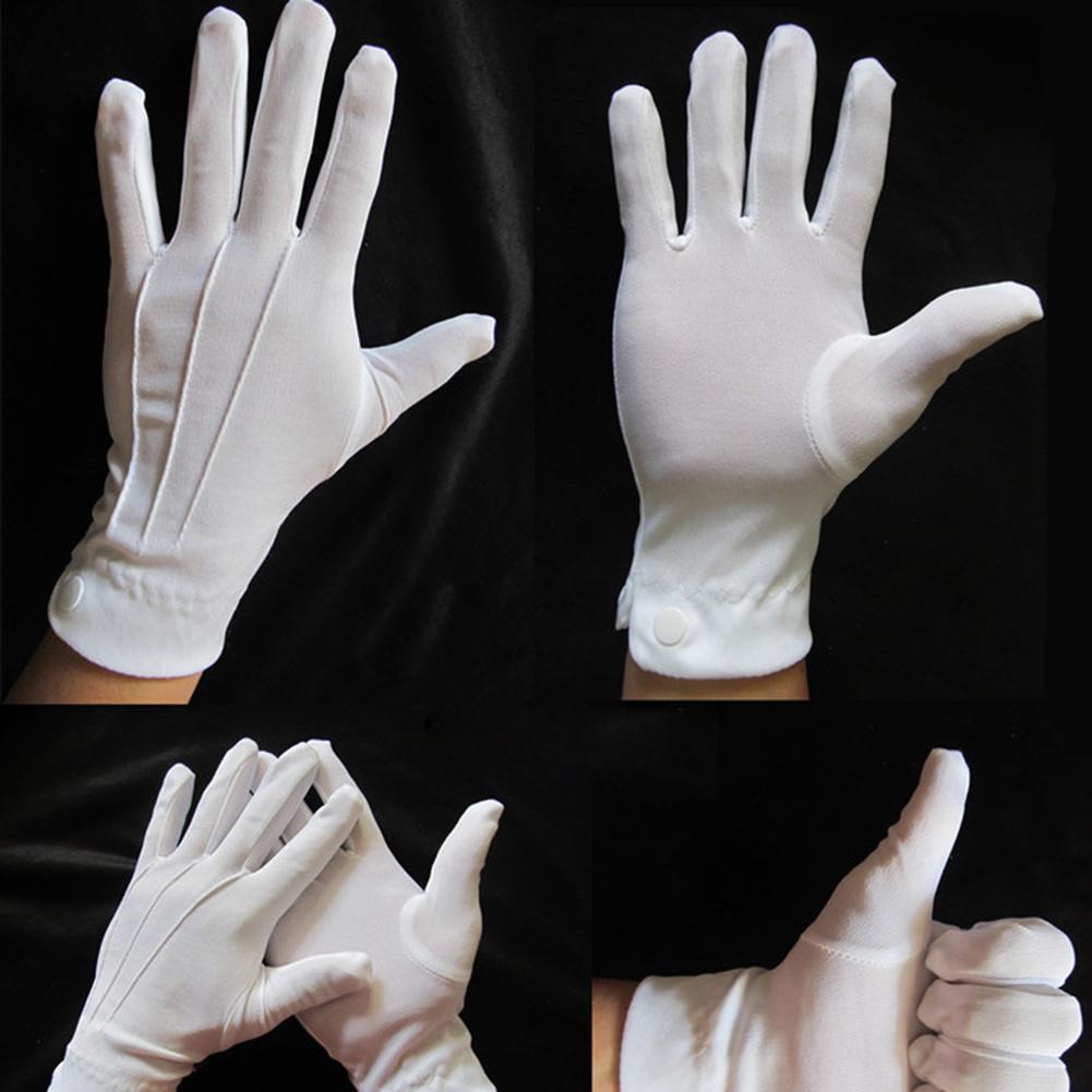1 Pair White Cotton Gloves Adu - Formal Wear Gloves Men ulasan dan harga