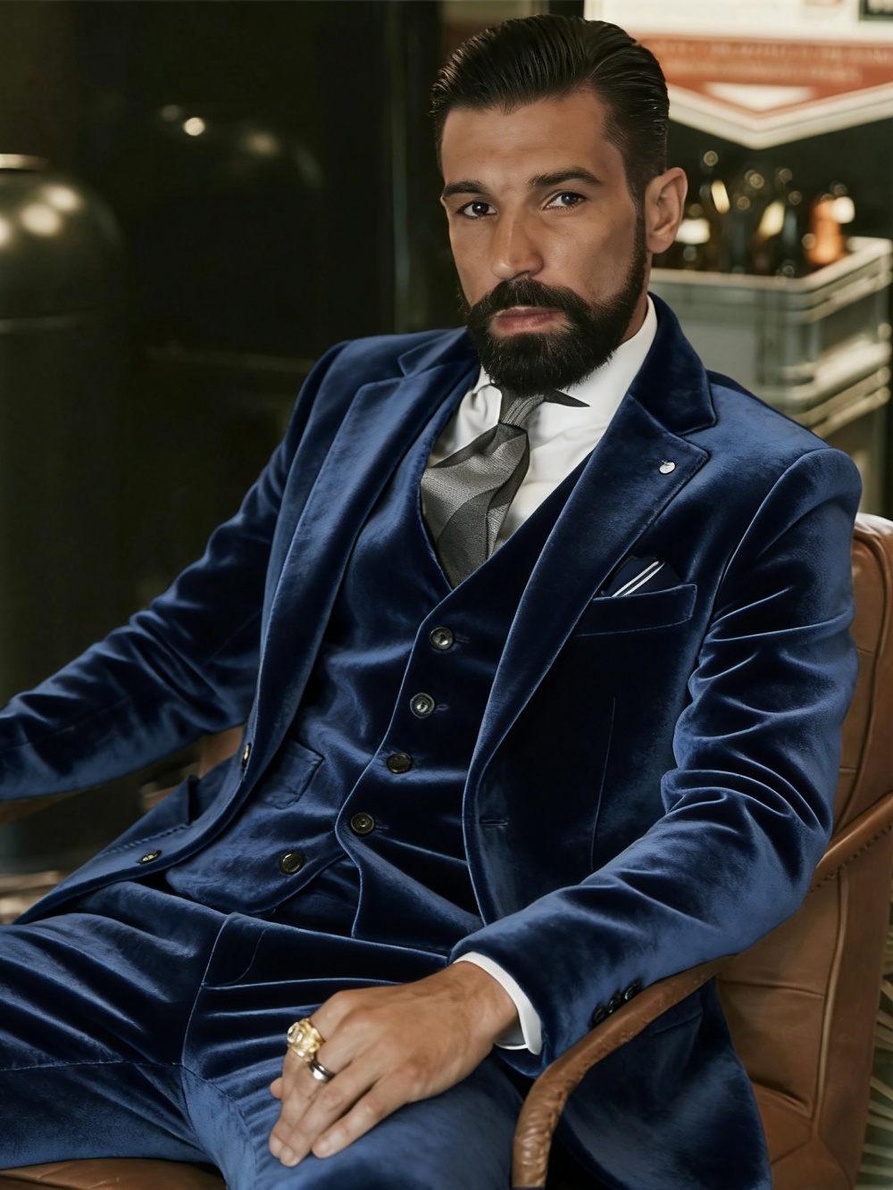 Men's Velvet Suits 3 Pieces Da - Men Formal Party Wear Outfit ulasan dan harga