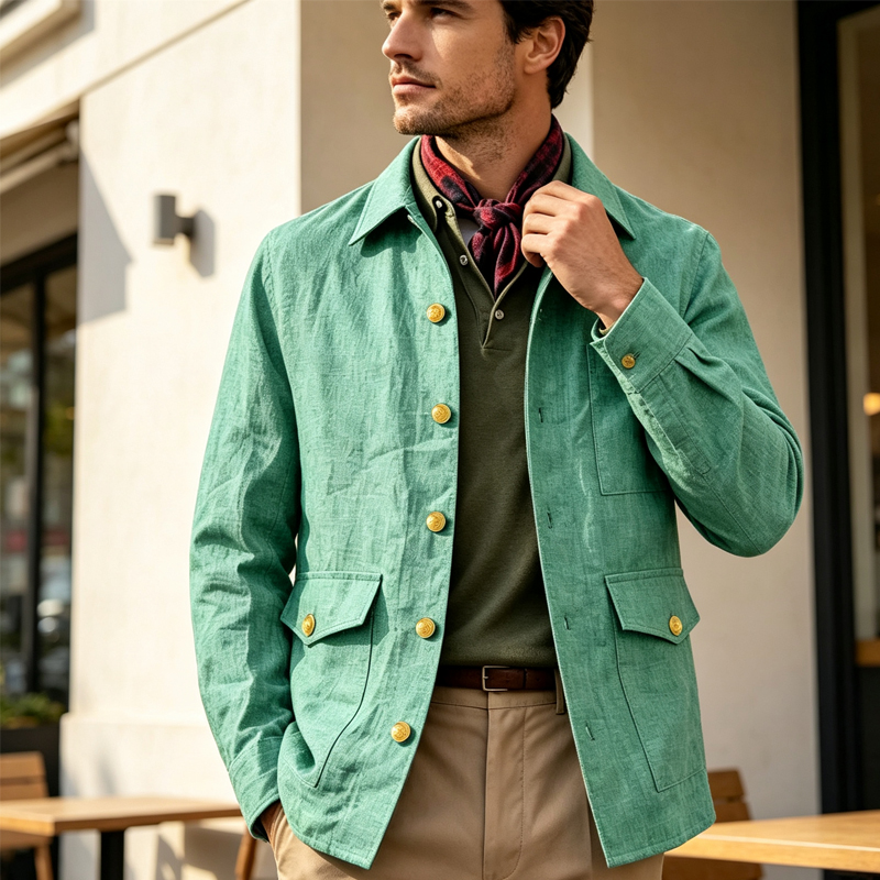 Vintage Men's Linen Jacket Lap - Men Linen Formal Wear ulasan dan harga