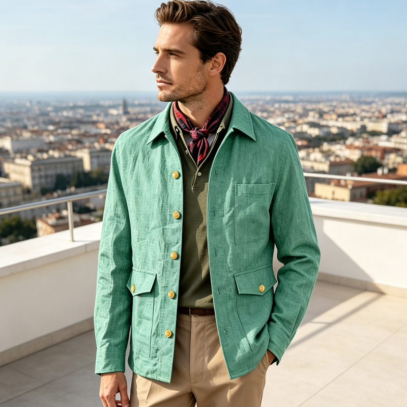 Vintage Men's Linen Jacket Lap - Men Linen Formal Wear ulasan dan harga