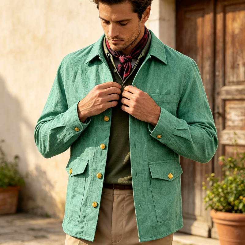 Vintage Men's Linen Jacket Lap - Men Linen Formal Wear ulasan dan harga