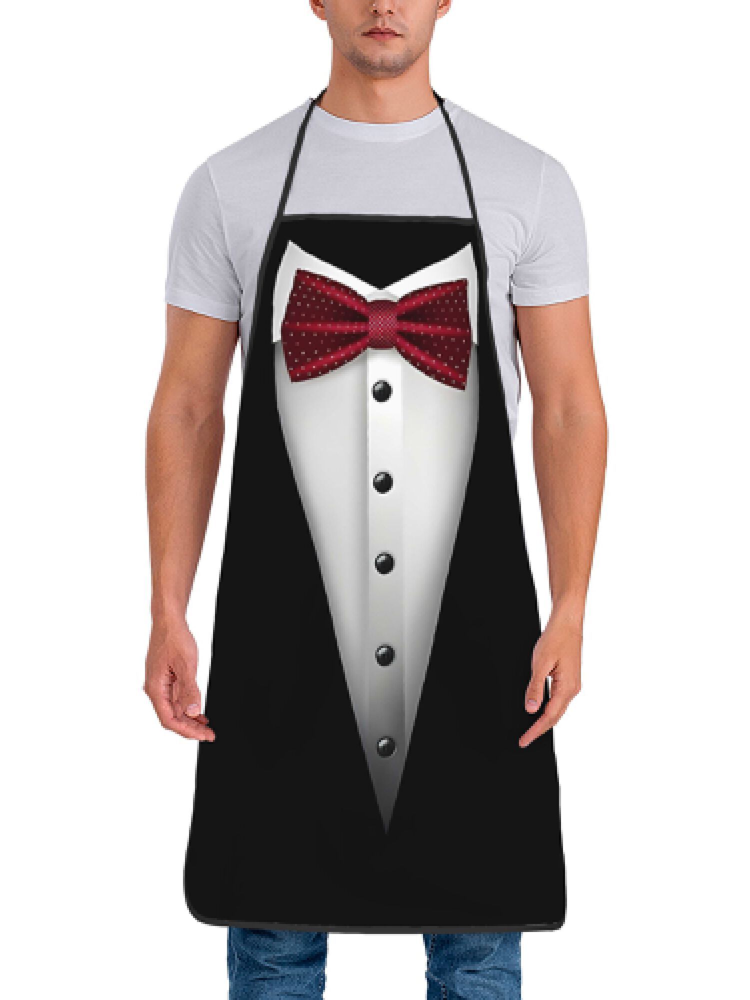 Tuxedo Apron Red Bow Tie Kitch - Men Formal Wear Red ulasan dan harga